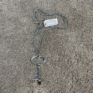 Chico's Metallic Key Charm Necklace